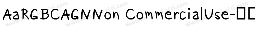 AaRGBCAGNNon CommercialUse字体转换